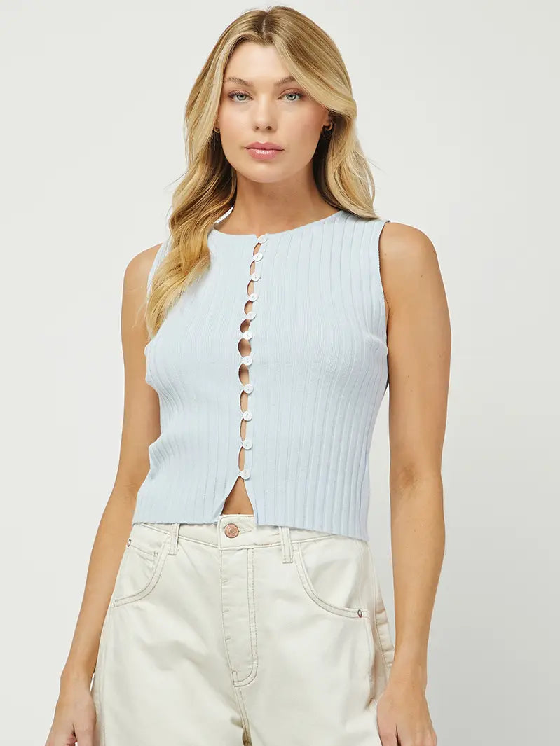 Ribbed Sleeveless Sweater