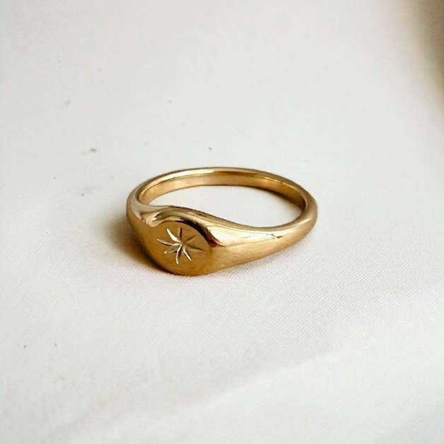 Mini Starlet Signet Ring by Boem