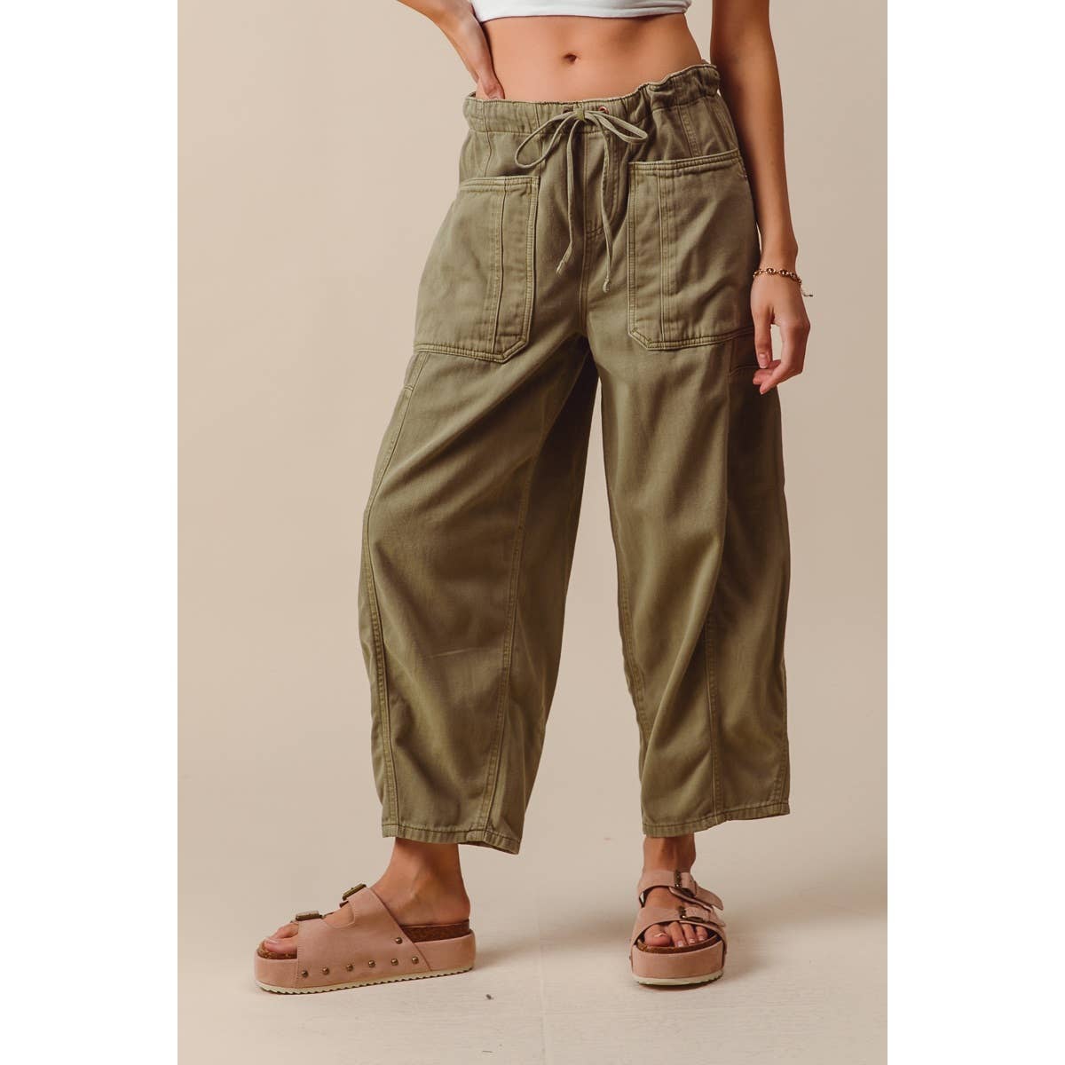 MID RISE WIDE LEG PANTS by So Me