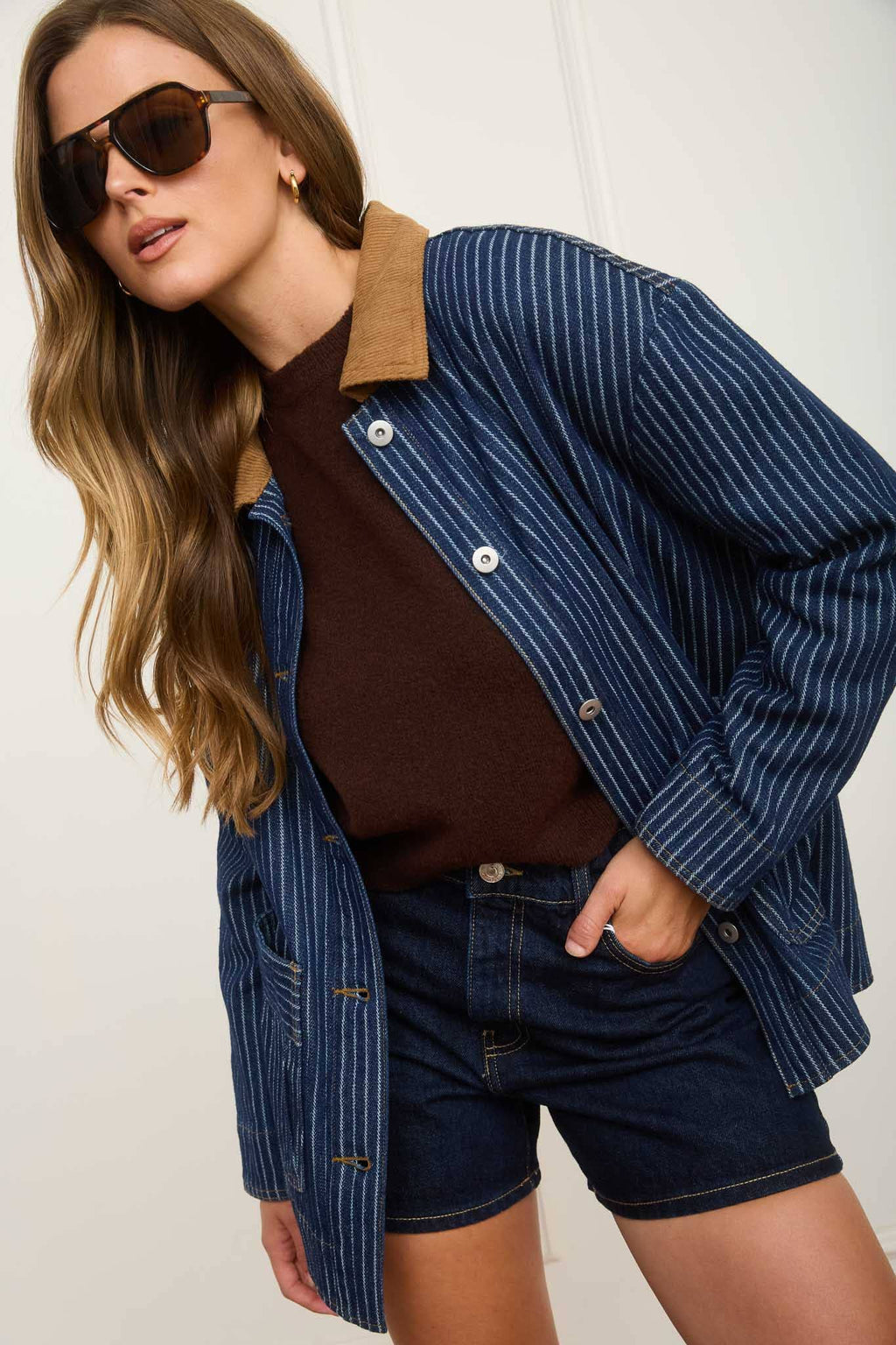 CORDUROY COLLAR SHACKET