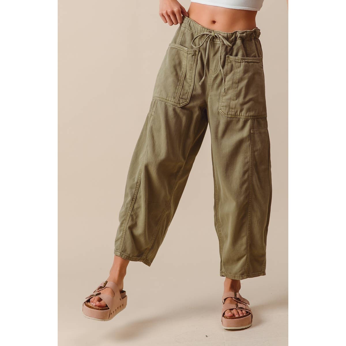 MID RISE WIDE LEG PANTS by So Me