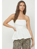 Peplum Bubble Tube Top
