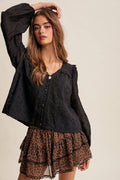 Delicate Embroidered Lace Blouse