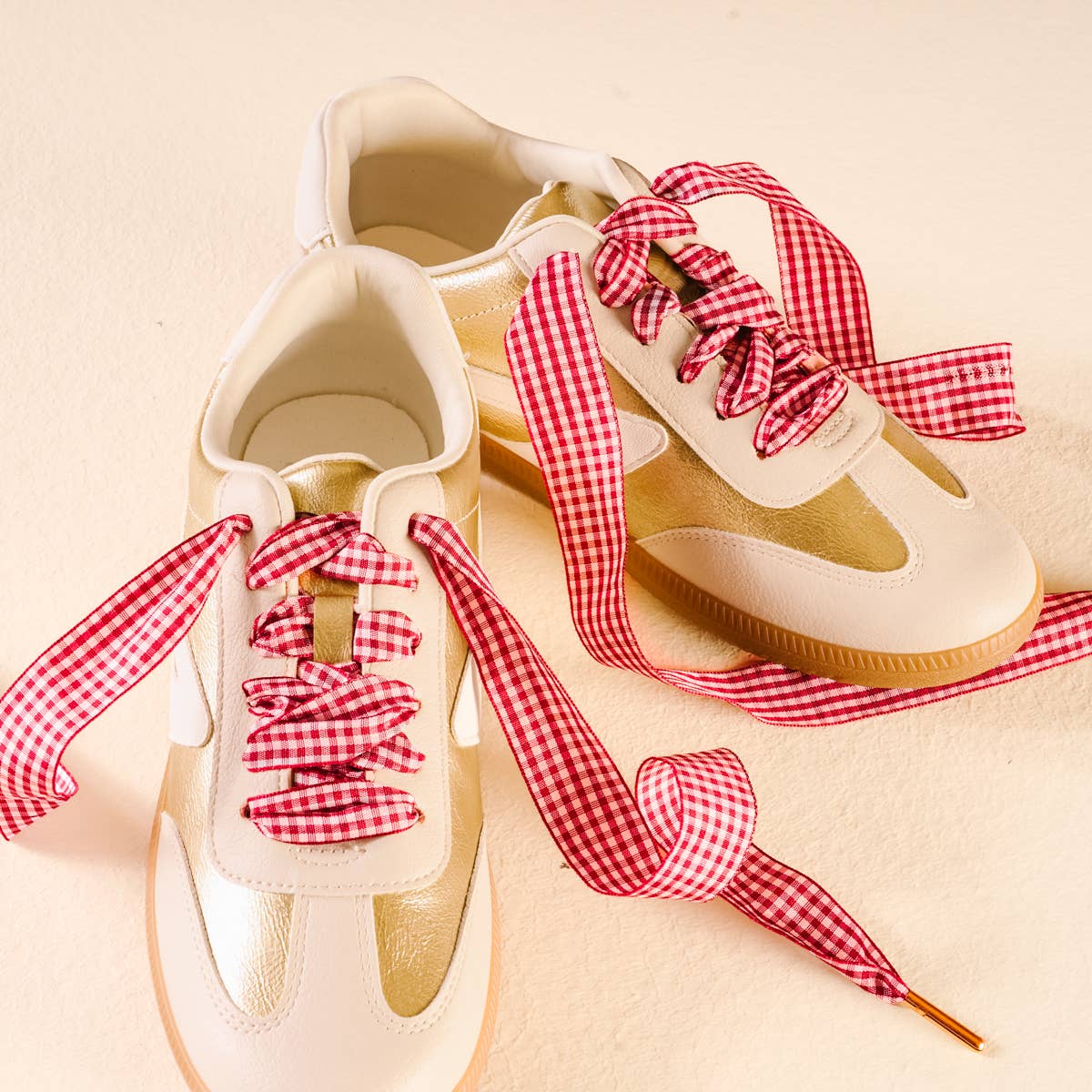 Red Gingham Shoelaces