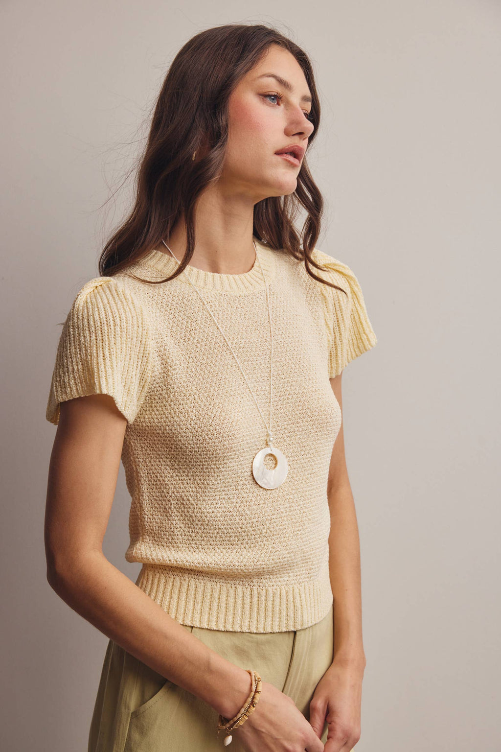 Puff Sleeve Textured