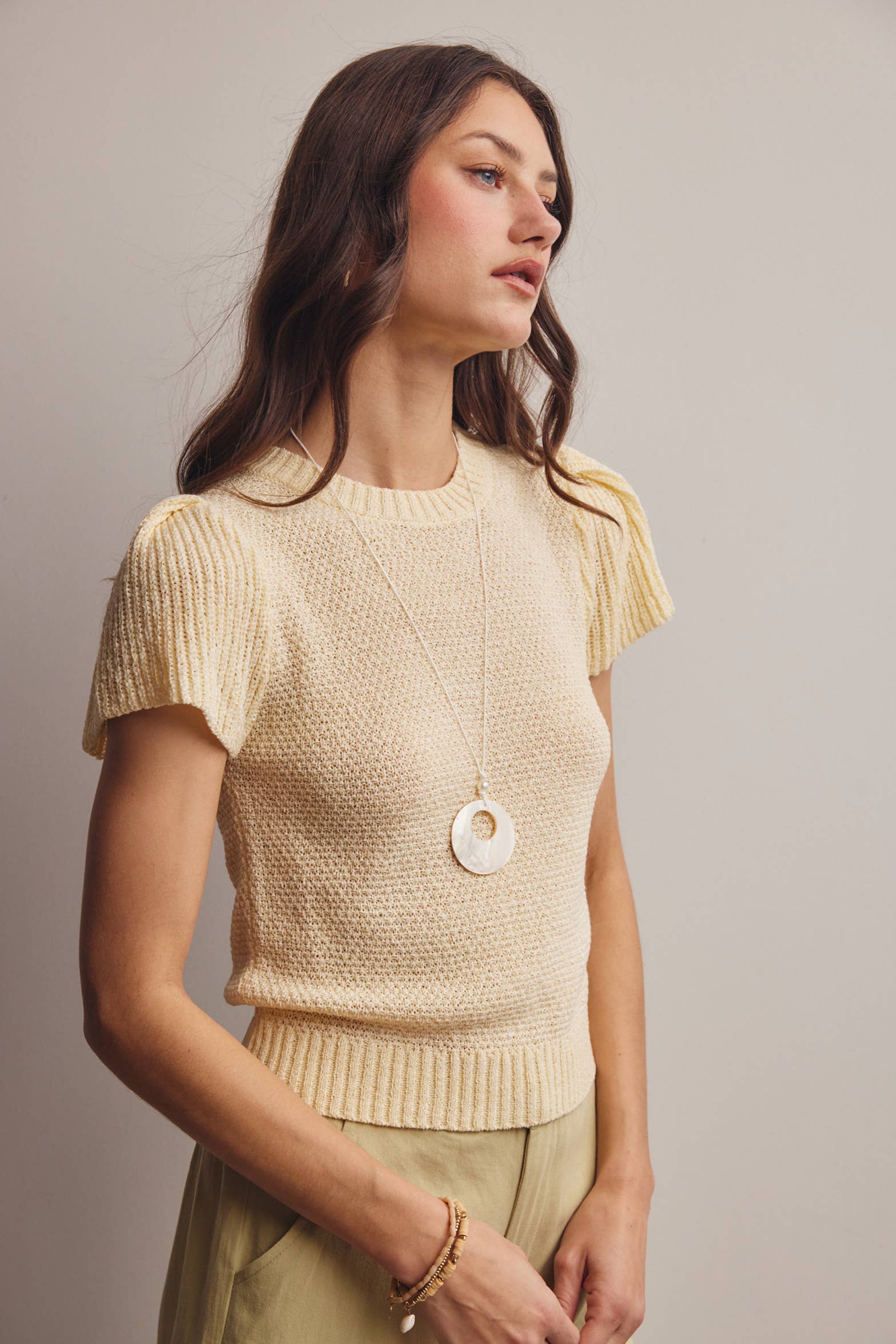 Puff Sleeve Textured