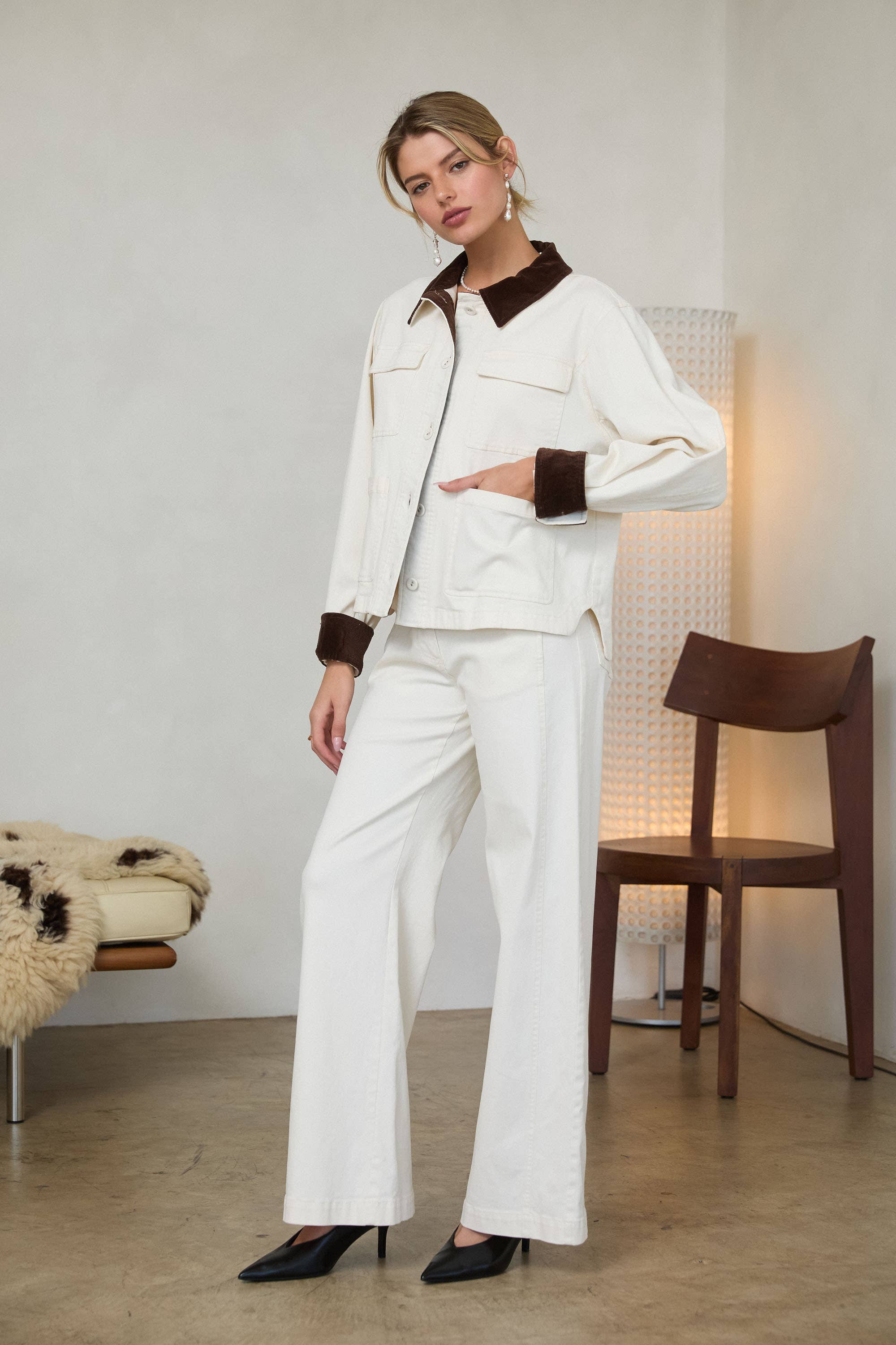 Cotton Twill Contrast Barn Jacket
