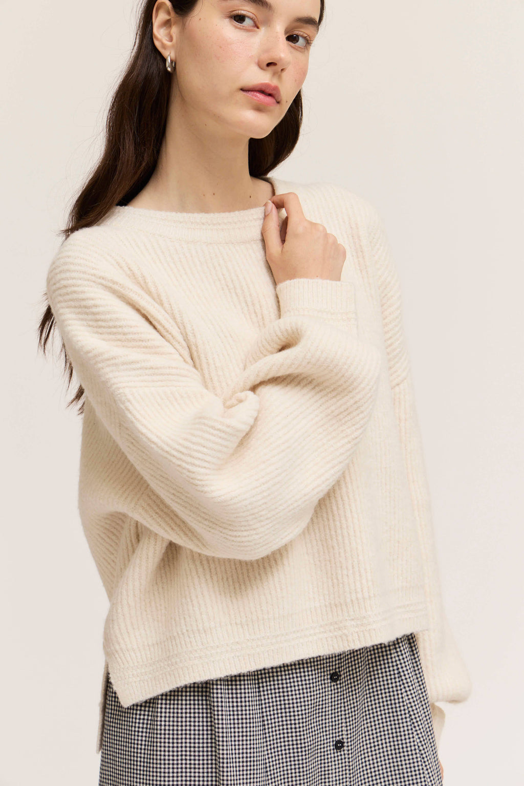 OVERSIZE RIB KNIT PULLOVER