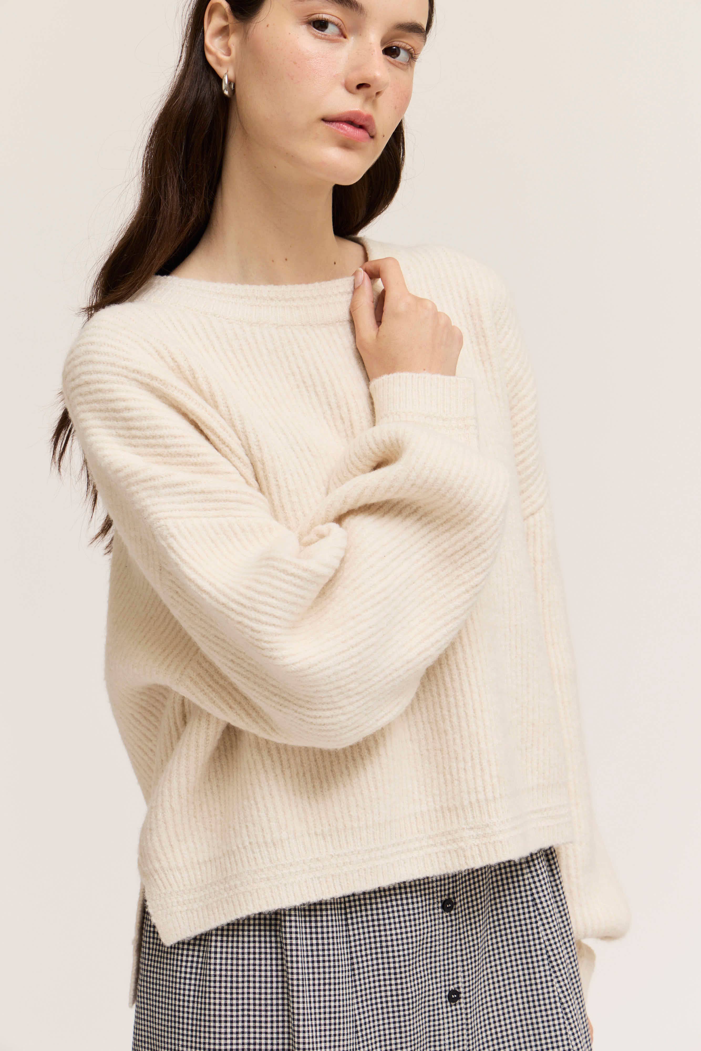OVERSIZE RIB KNIT PULLOVER