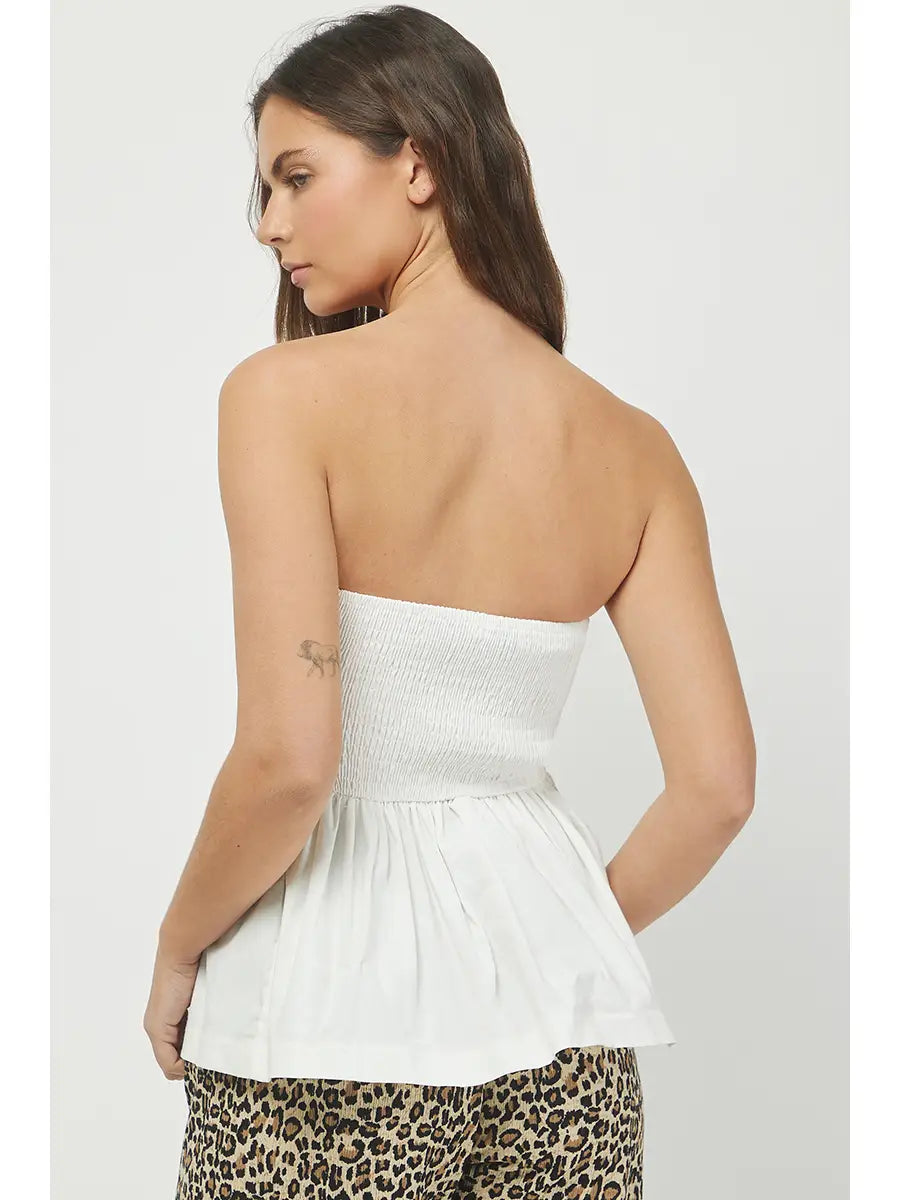 Peplum Bubble Tube Top