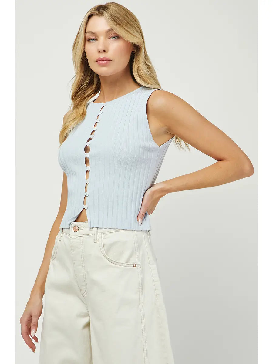 Ribbed Sleeveless Sweater