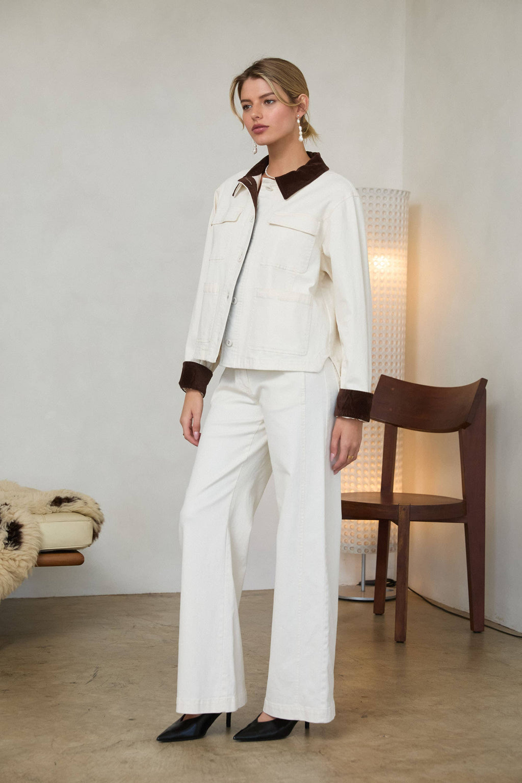 Cotton Twill Contrast Barn Jacket