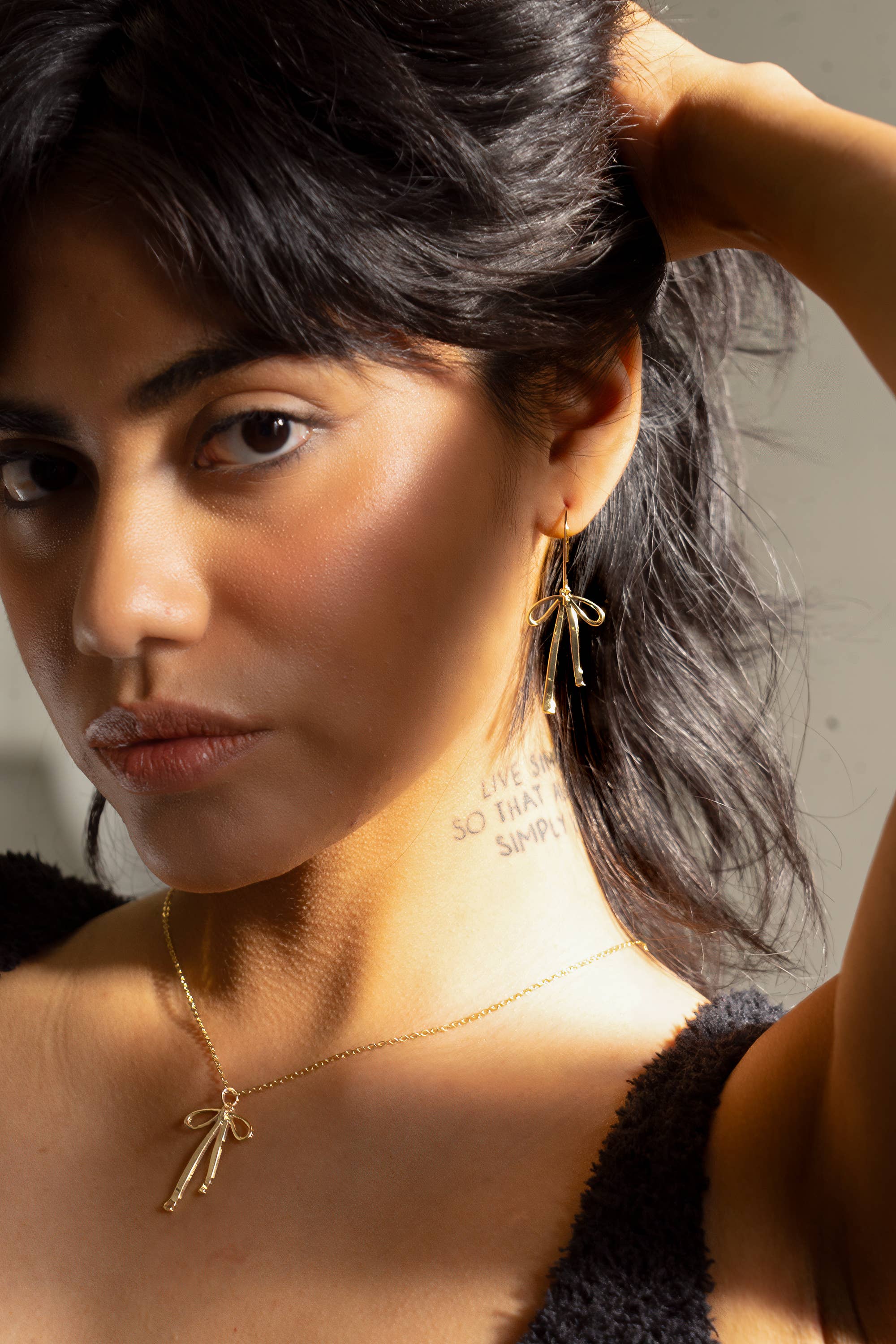 Bad to the Bow Earrings - 18K Gold Plated by Peter & June
