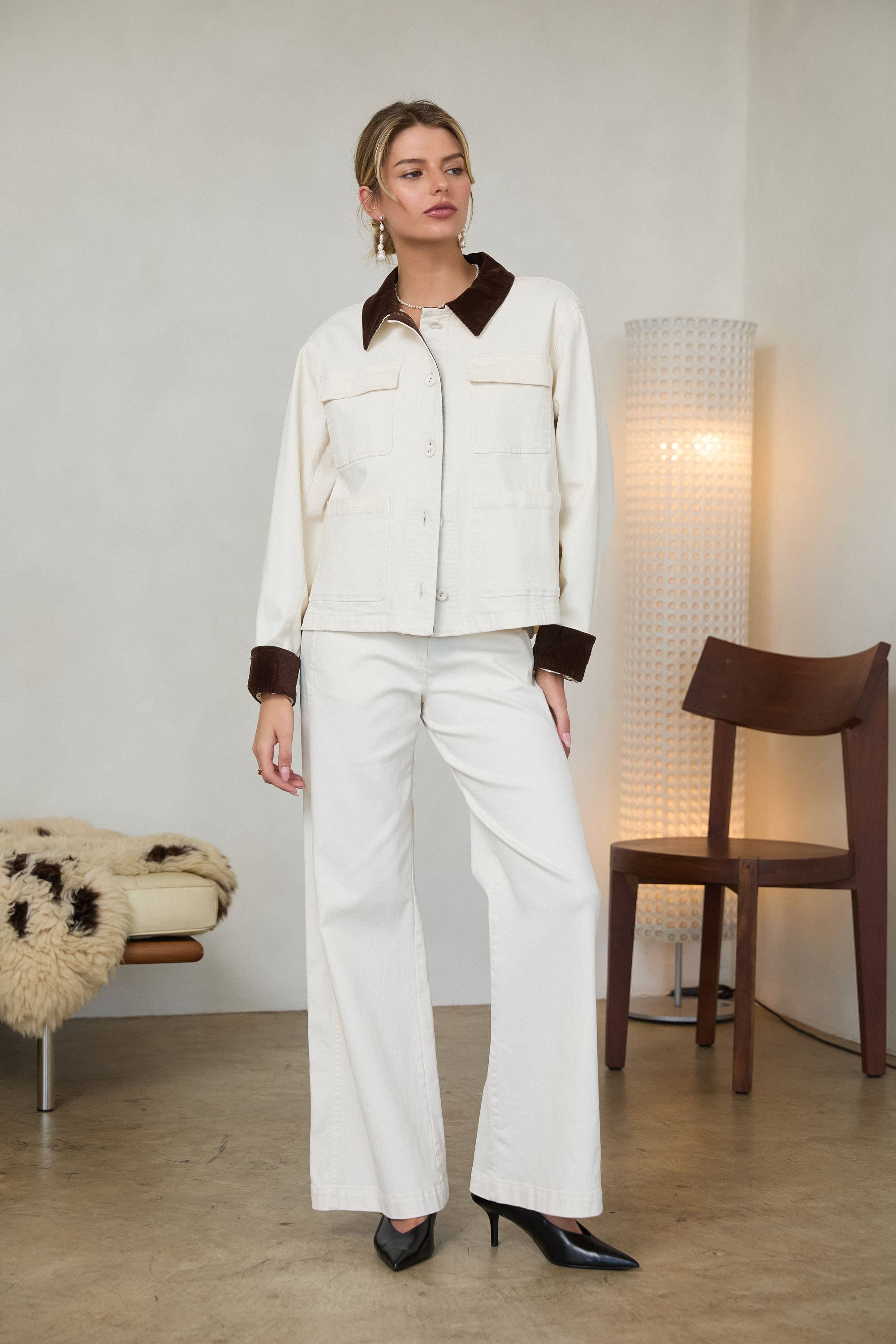 Cotton Twill Contrast Barn Jacket
