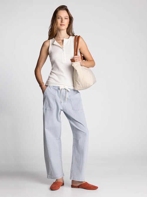 Avril Pant - Blue/White Stripe by Thread & Supply