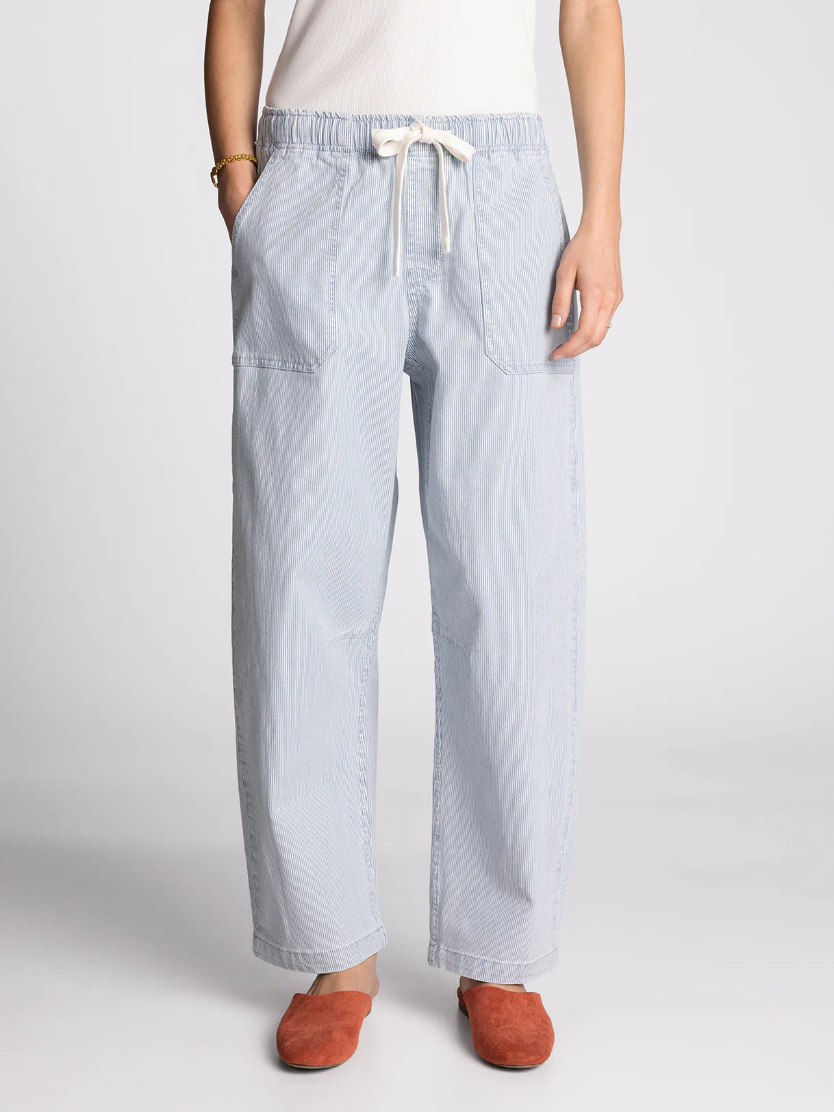 Avril Pant - Blue/White Stripe by Thread & Supply