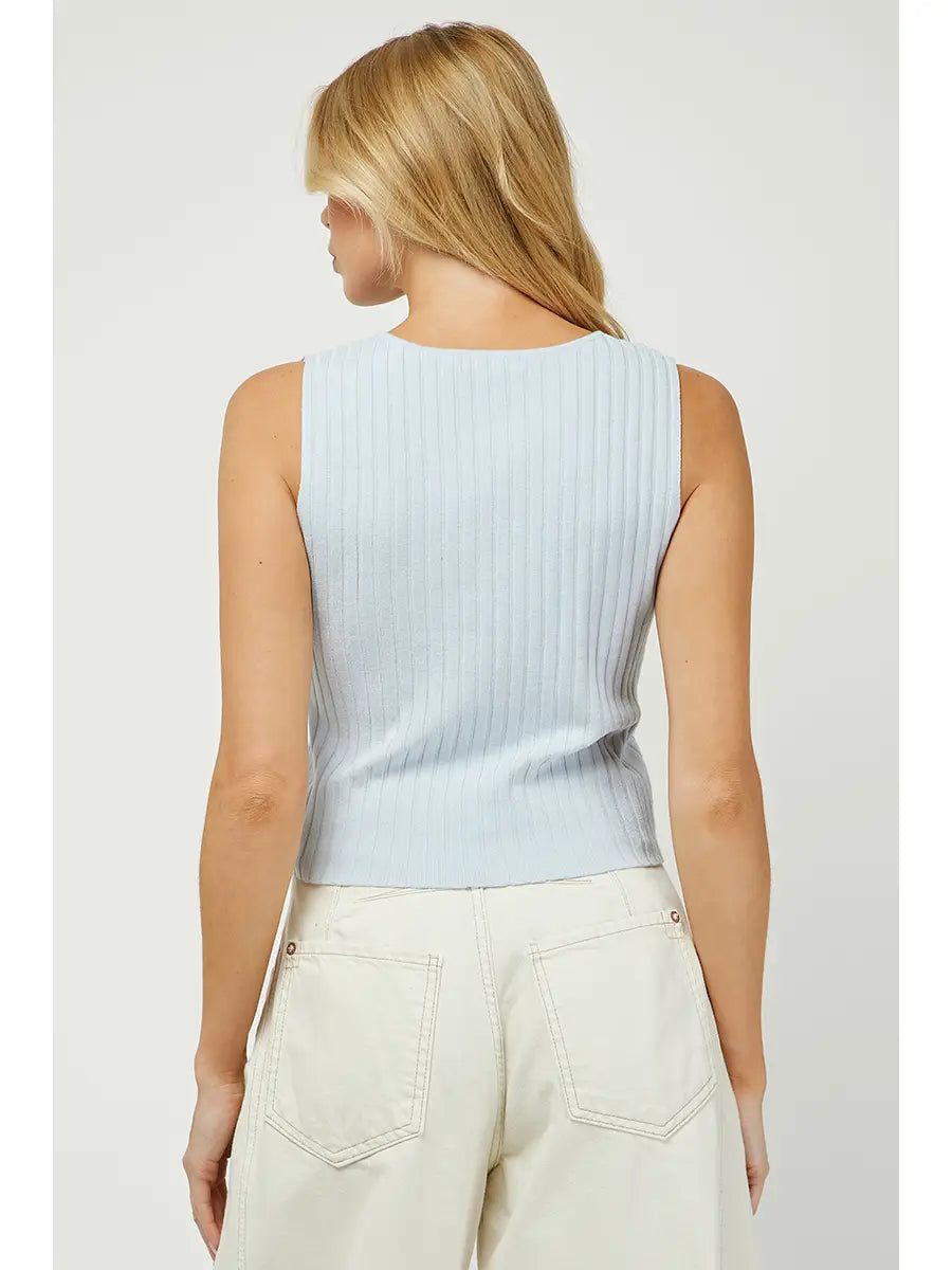 Ribbed Sleeveless Sweater