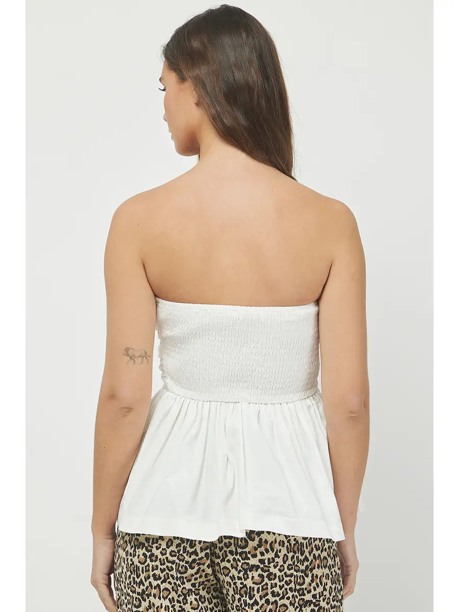 Peplum Bubble Tube Top