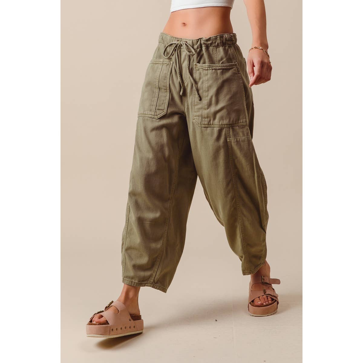 MID RISE WIDE LEG PANTS by So Me