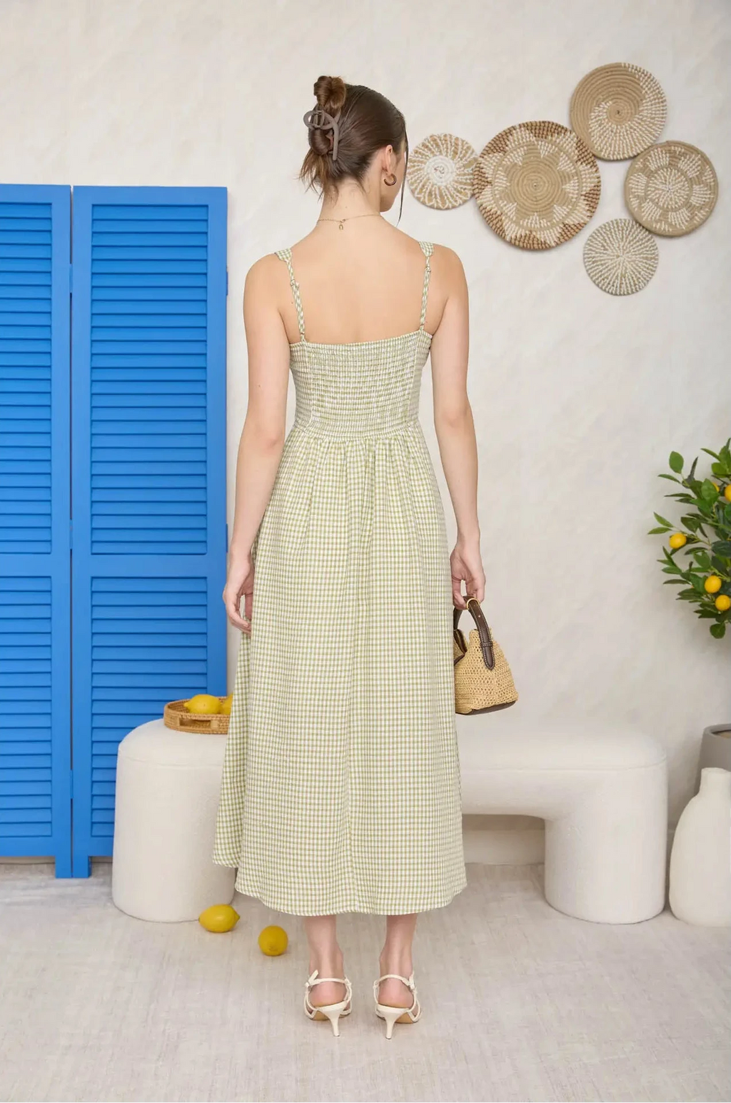 Olive Plaid Dress by The Workshop Studio