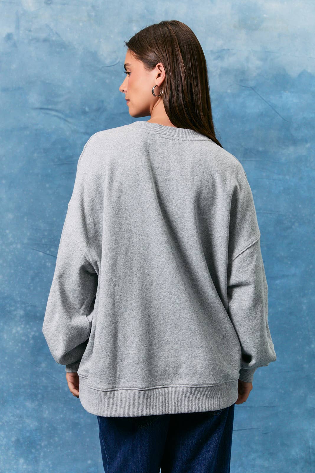 SWEATSHIRT W/RED, WHT, BLUE