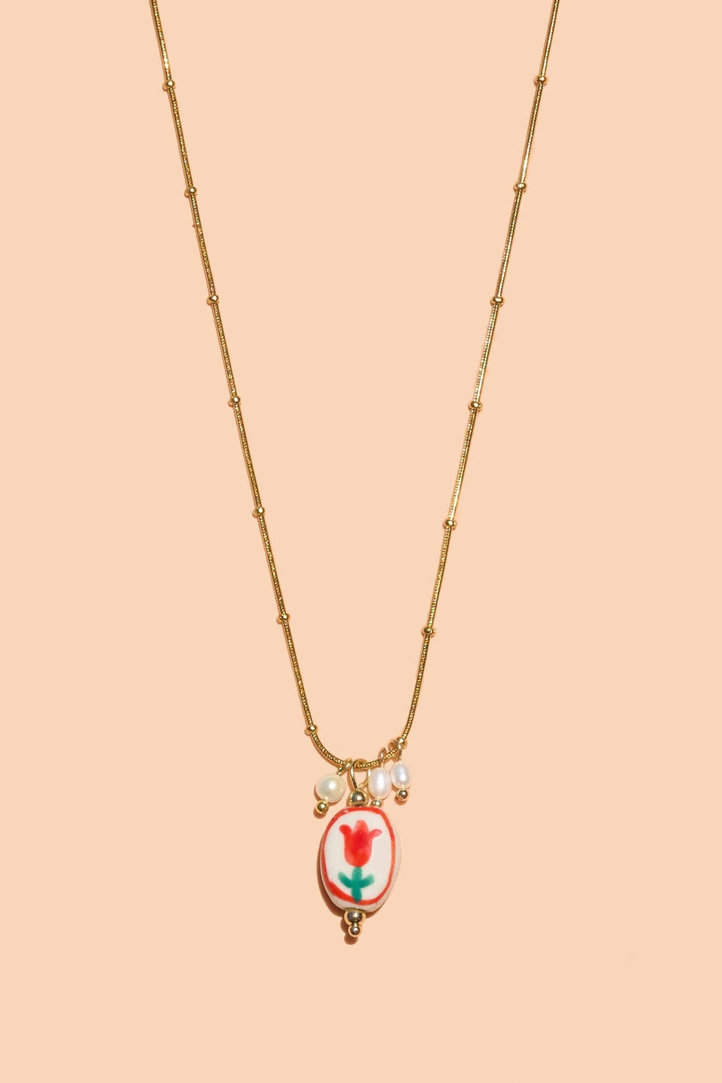 Sweet Tulip Necklace - 18K Gold Plated by Peter & June
