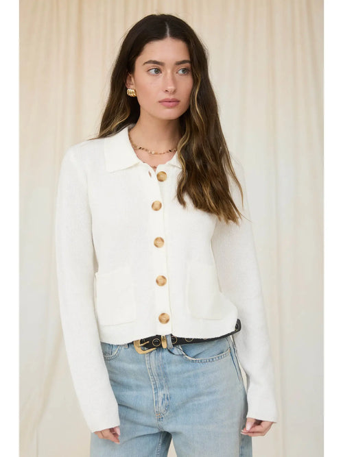 Collared Button Down Cardigan