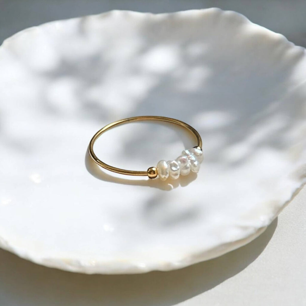Dainty Pearl Ring by Boem