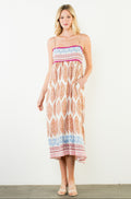 THML Strap Print Maxi Dress