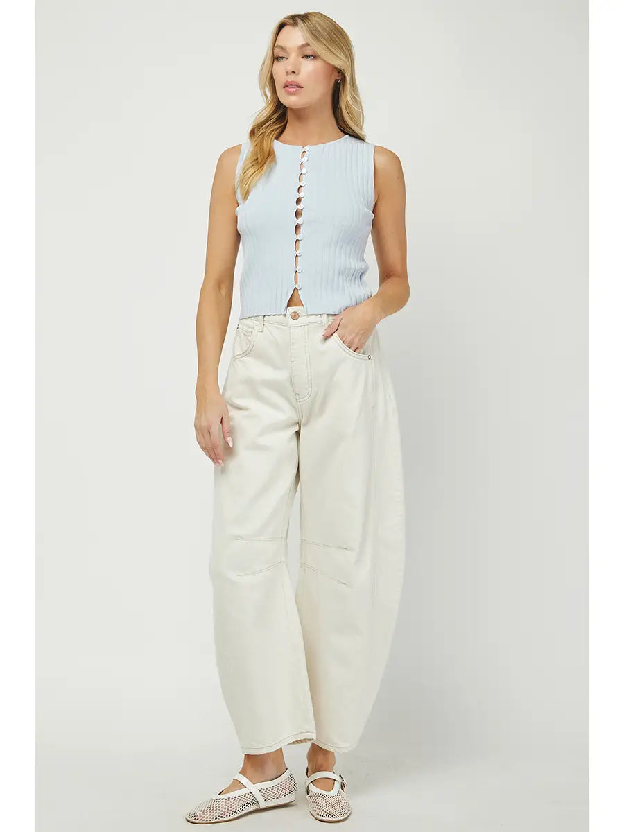Ribbed Sleeveless Sweater