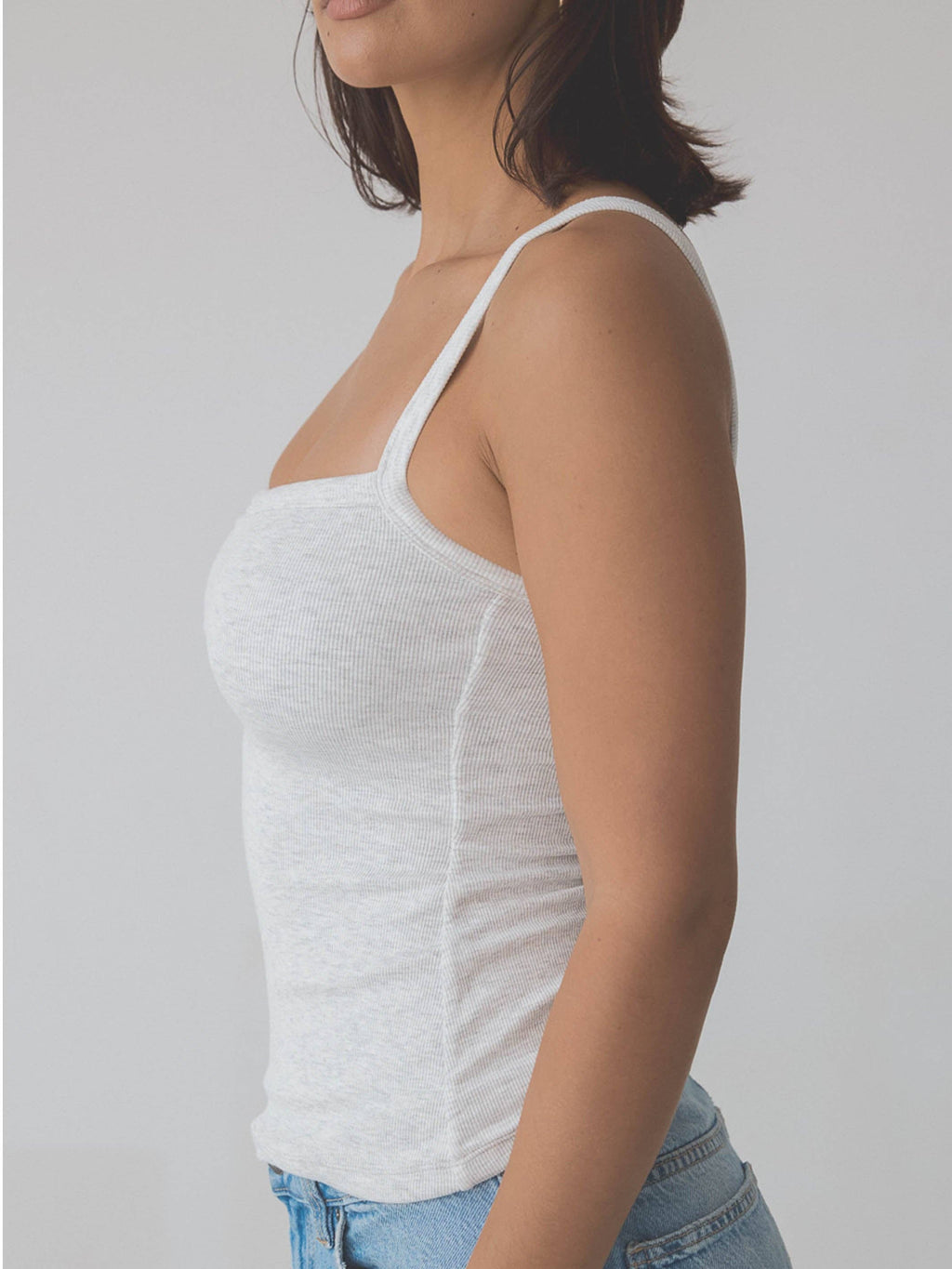 Klassy Ribbed Square Neck Brami