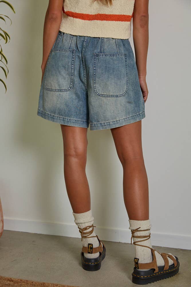 Straight Leg Drawstring Shorts by BY TOGETHER