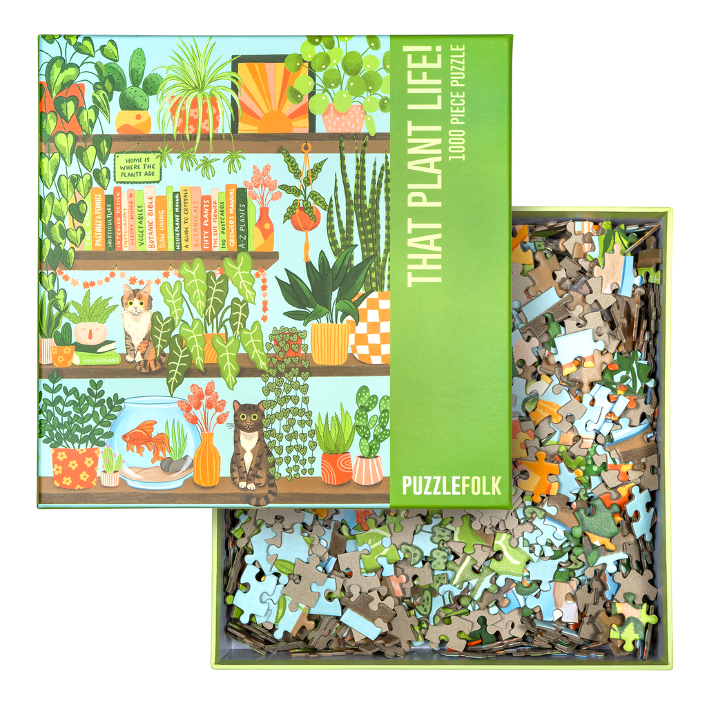That Plant Life! 1000 Piece Plant and Cat Puzzle