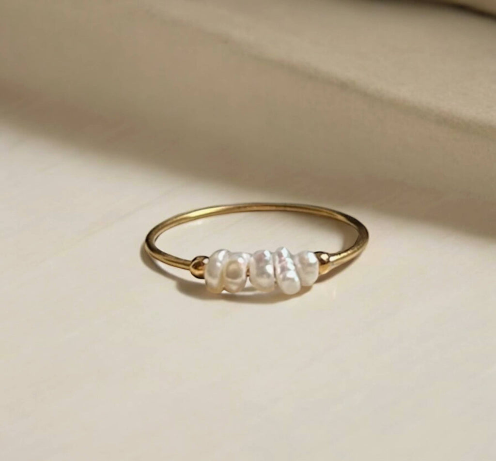 Dainty Pearl Ring by Boem