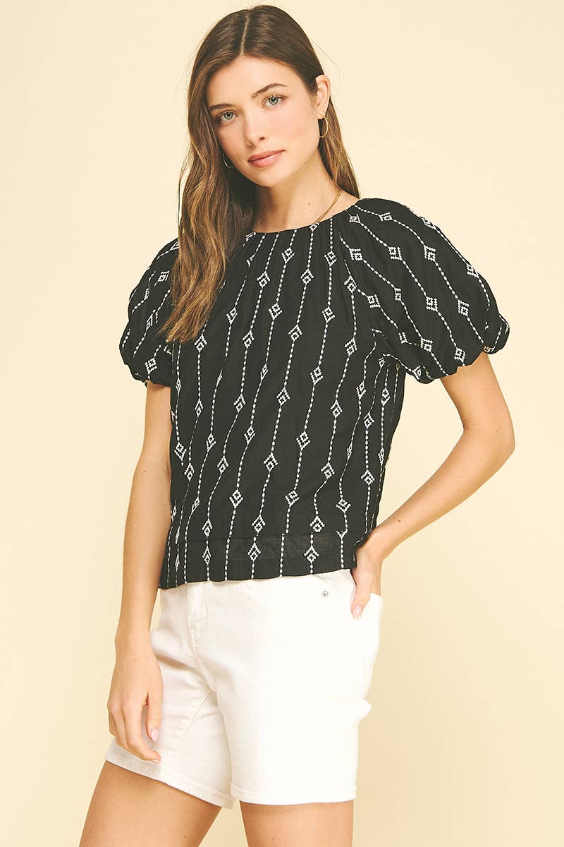 Embroidered Detail Blouse