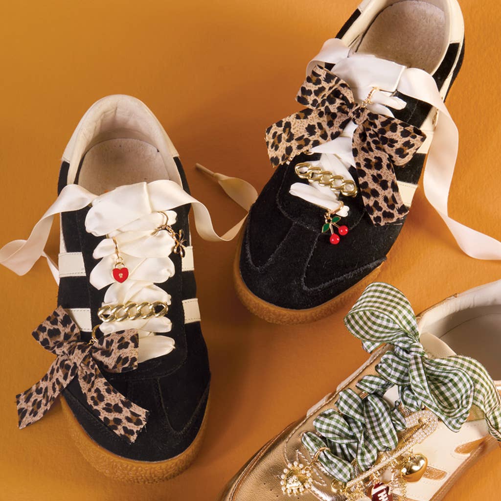 Green Gingham Shoelaces