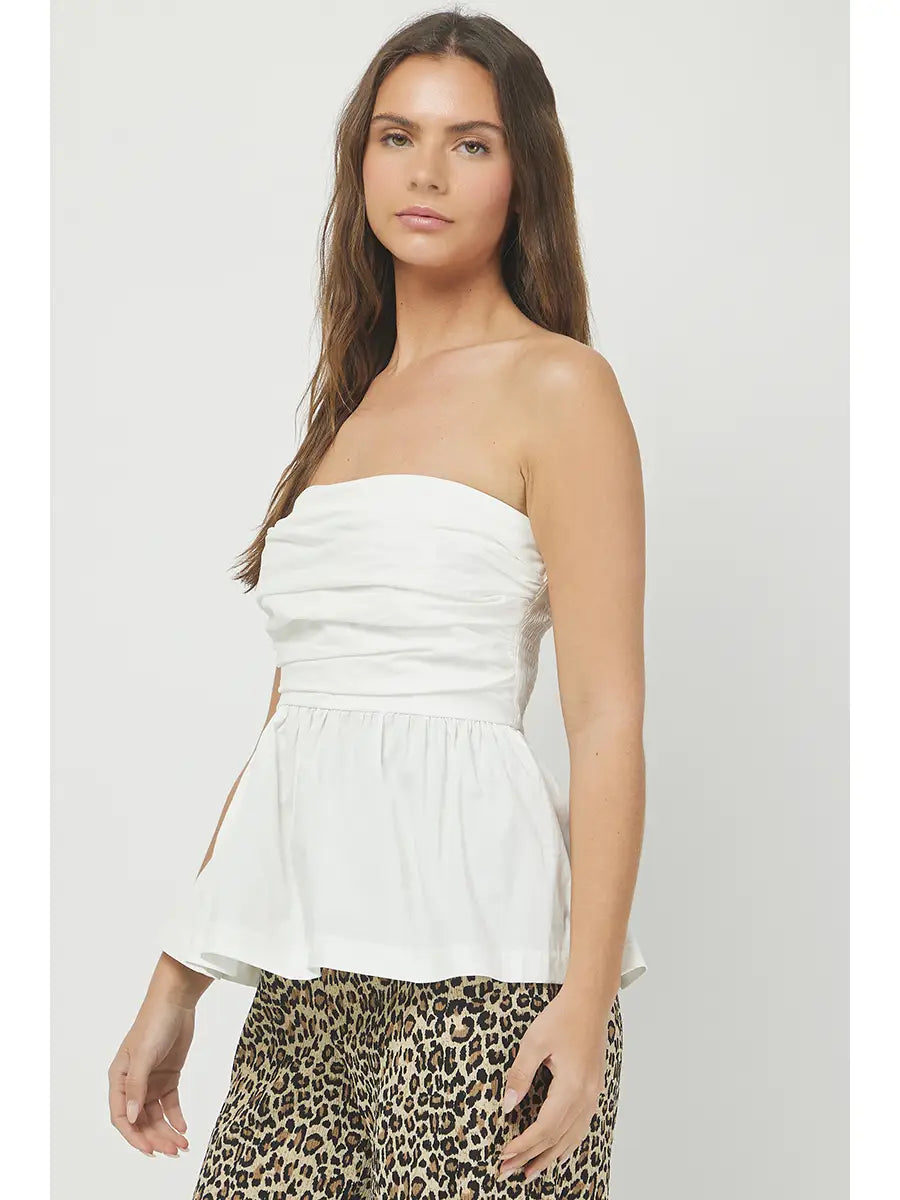 Peplum Bubble Tube Top