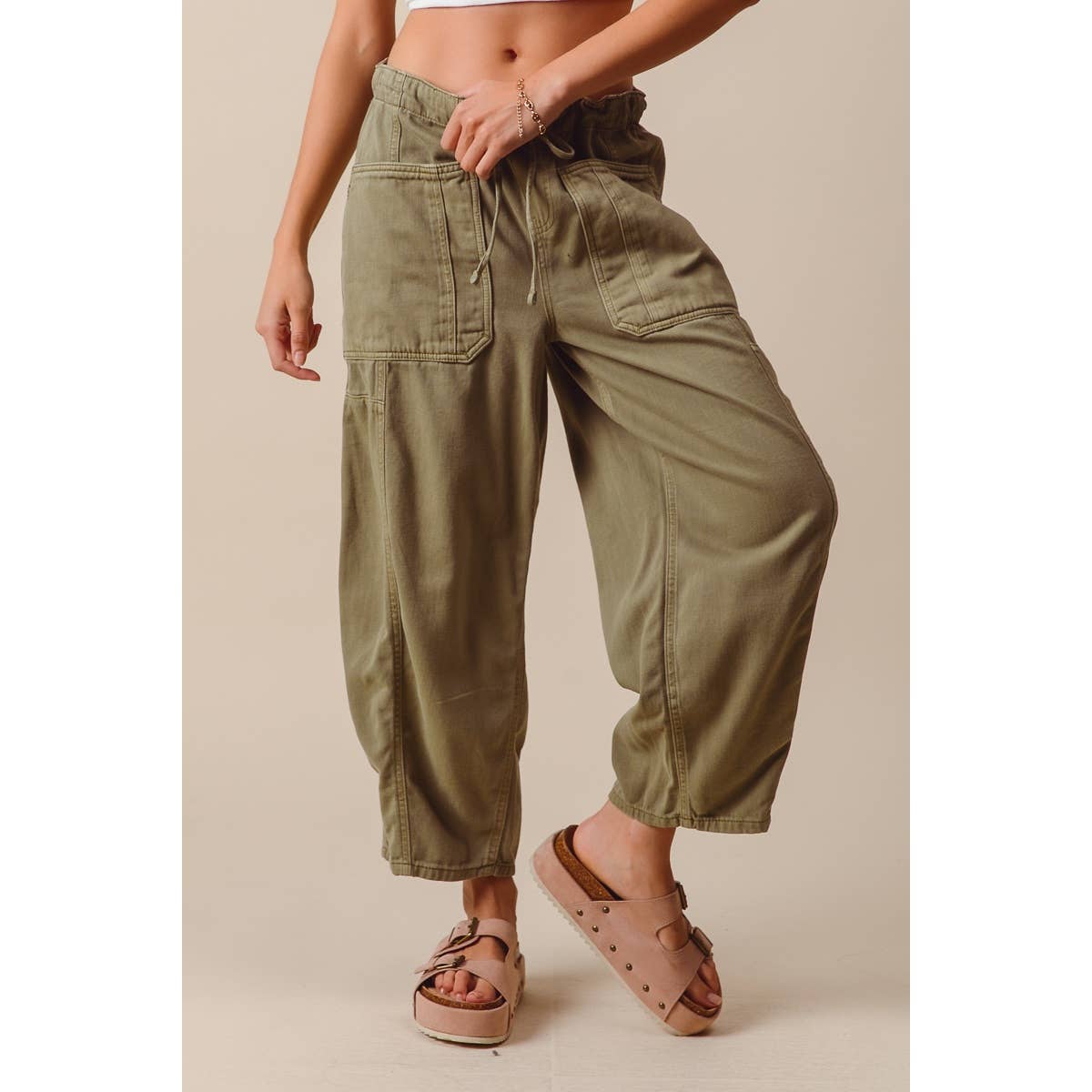 MID RISE WIDE LEG PANTS by So Me