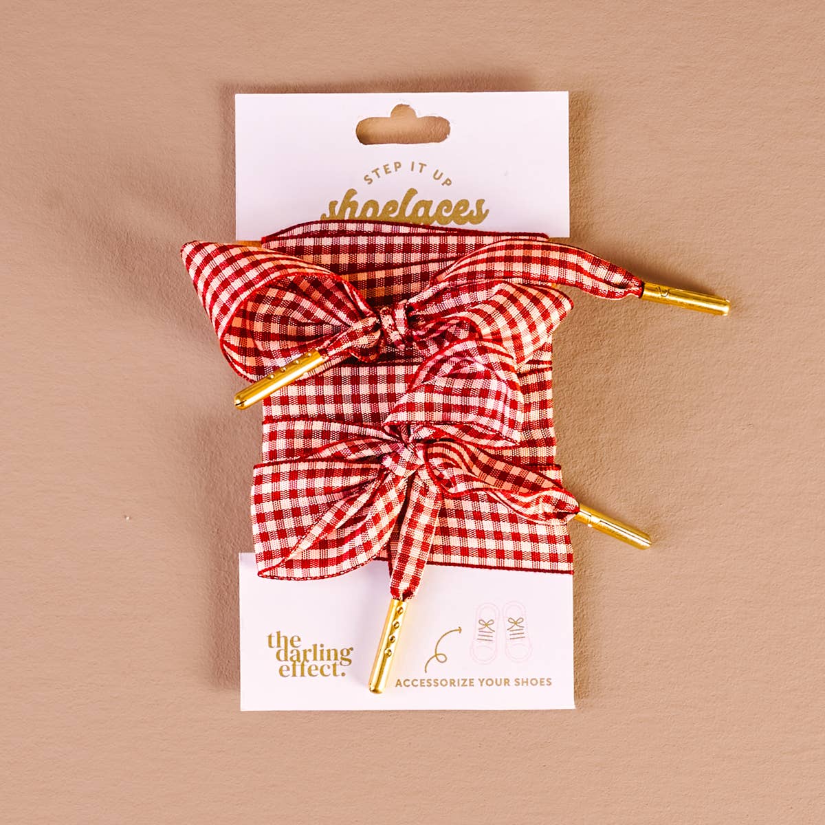 Red Gingham Shoelaces