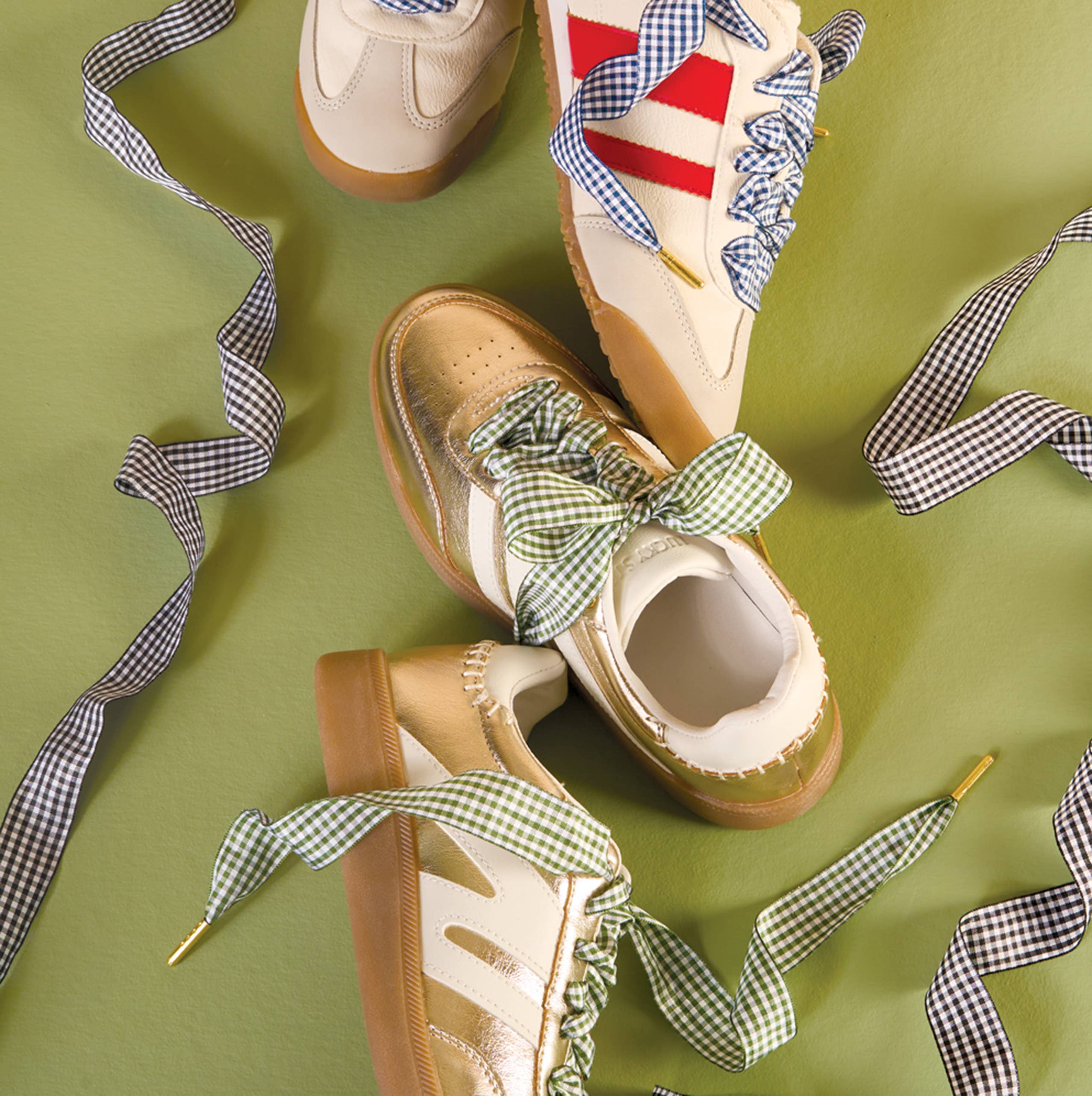 Red Gingham Shoelaces