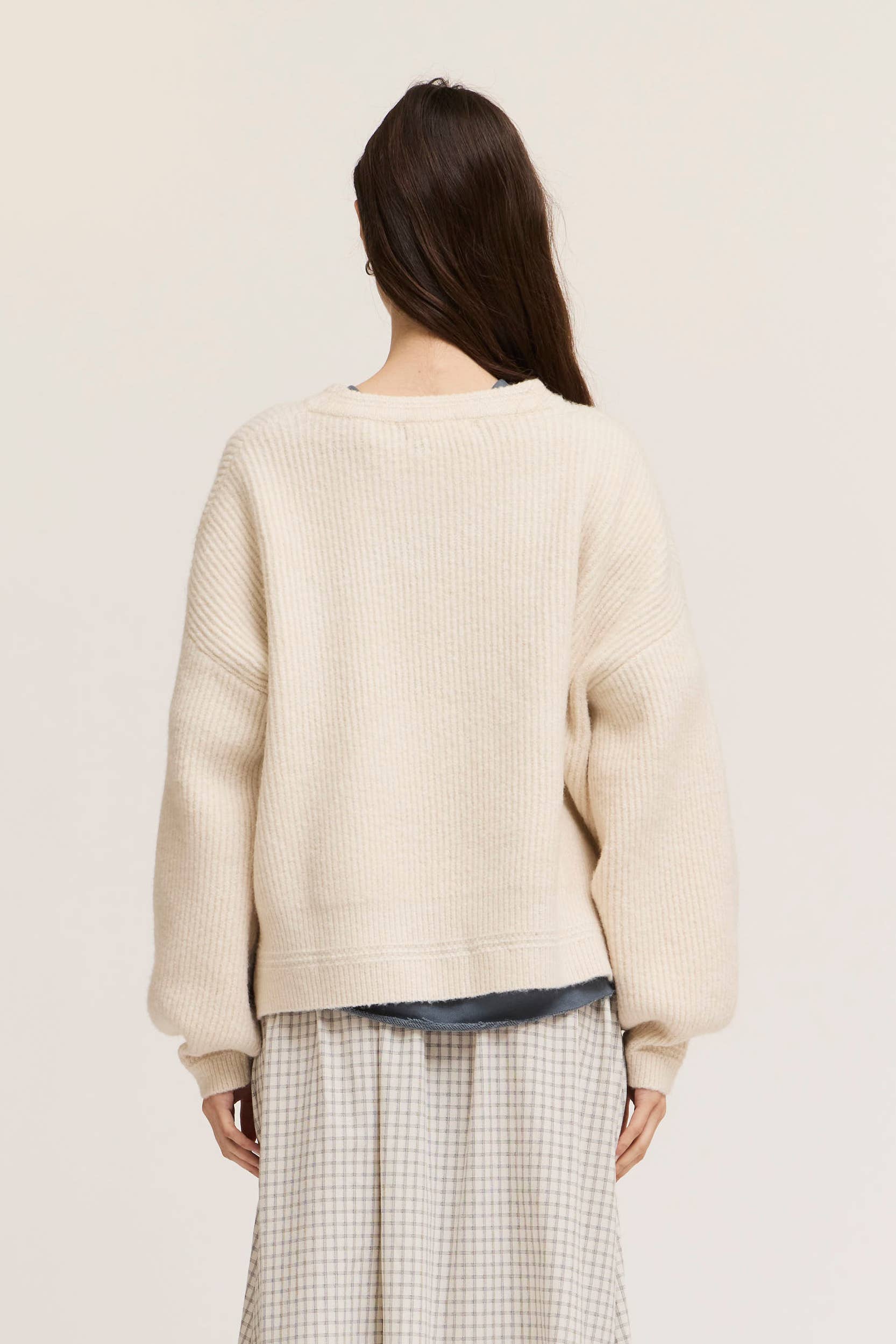 OVERSIZE RIB KNIT PULLOVER