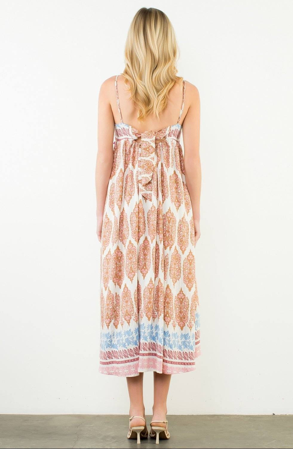 THML Strap Print Maxi Dress